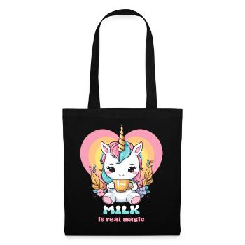 Licorne au lait sucré - Sac en tissu - noir - Devant