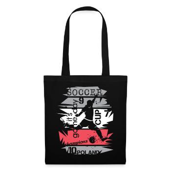 Soccer Poland Player Team Tournament Collage Logo - Tote Bag - black - Front