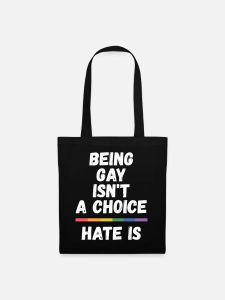 LGBT Pride Month - Schwul sein ist keine Wahl - Stoffbeutel - Schwarz