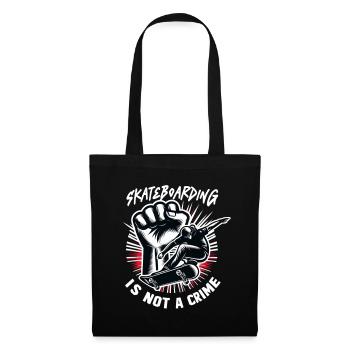 Skateboarding is Not A Crime - Sac en tissu - noir - Devant