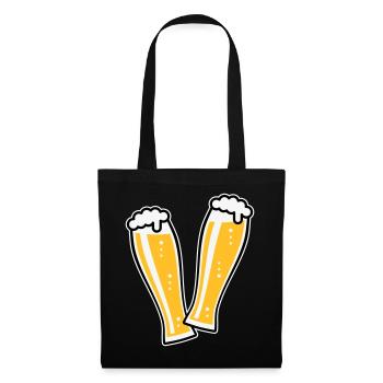 2 Toasting Wheat Beer Glasses (Weiss Beer / 3C) - Tote Bag - black - Front
