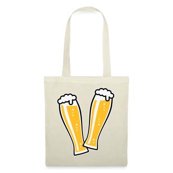 2 Toasting Wheat Beer Glasses (Weiss Beer / 3C) - Tote Bag - nature - Front