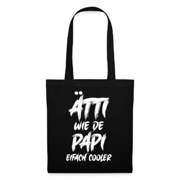 Ätti wie de Papi eifach cooler Opa Schweiz Ätti - Stoffbeutel - Schwarz - Vorne