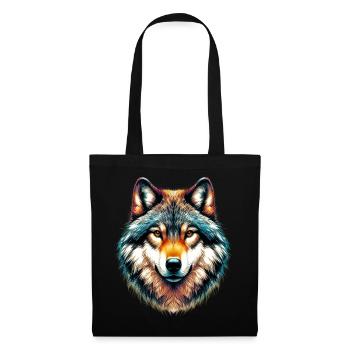 Wolf - Stoffbeutel - Schwarz - Vorne