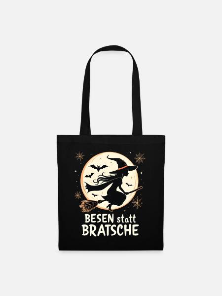 Bratsche Viola Musiker Halloween Fun Spruch - Stoffbeutel - Schwarz