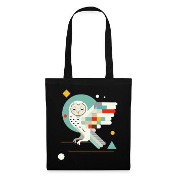 Geometric Owl – Modern Colorful Animal Illustration - Tote Bag - black - Front