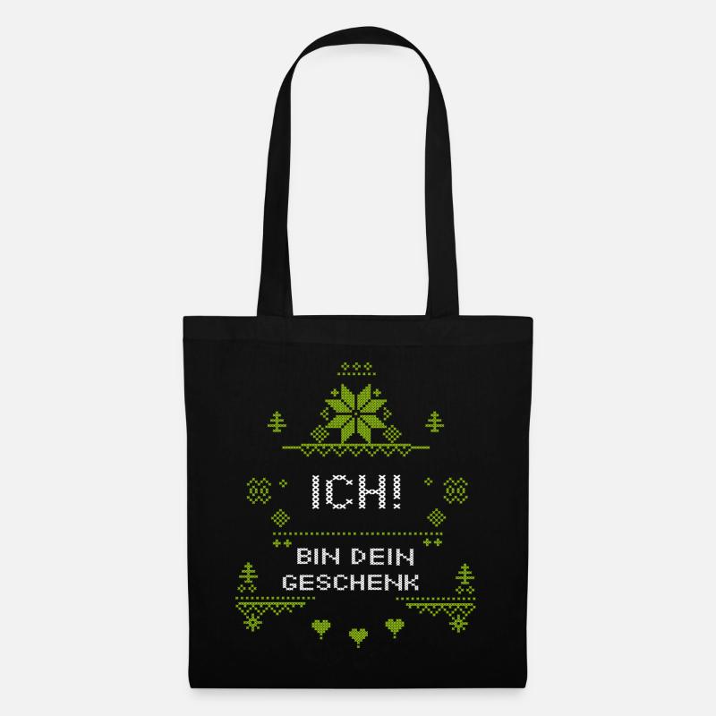Weihnachten Christmas - Stoffbeutel - Schwarz