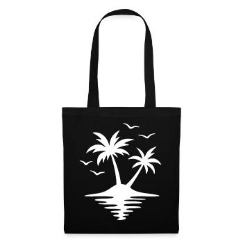 Tropical Sunset Palm Silhouette - Tote Bag - black - Front