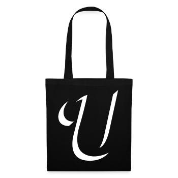 Elegantes Letter U muster mit dynamischer Form - Stoffbeutel - Schwarz - Vorne