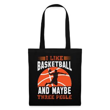I Like Basketball and Maybe Three People - Tote Bag - black - Front