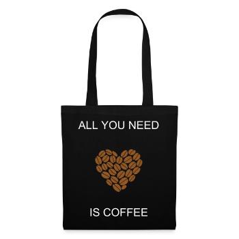 Alles, was Sie brauchen, ist Kaffee Essential Daily Brew Design - Stoffbeutel - Schwarz - Vorne
