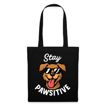 Cool dog with sunglasses - Tote Bag - black - Front