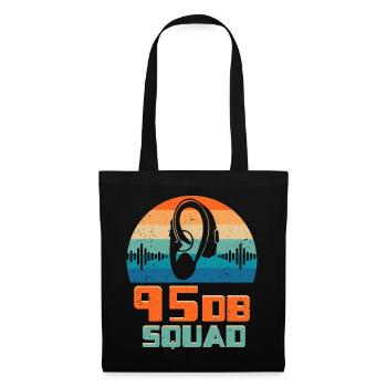 Gehörlos Gehörloser Hörschädigung 95DB Squad - Stoffbeutel - Schwarz - Vorne