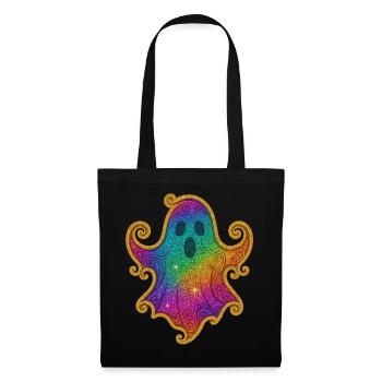 Regenbogen Geist Glitter - Stoffbeutel - Schwarz - Vorne