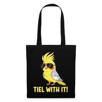 Nymphensittich Humor Vogel - Stoffbeutel - Schwarz - Vorne