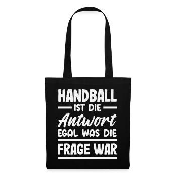 Handballspieler Handball Handballer Geschenke - Stoffbeutel - Schwarz - Vorne