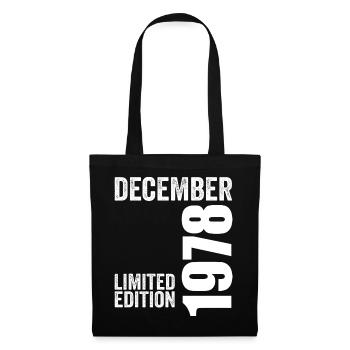Cadeau Anniversaire Rétro - Décembre 1978 - Sac en tissu - noir - Devant