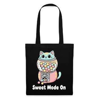 Pastel Cat Gumball Machine - Tote Bag - black - Front