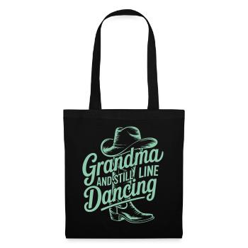 Großmutter tanzt Line-Dance - Stoffbeutel - Schwarz - Vorne