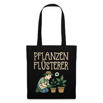 Pflanzenflüsterer Gärtner - Stoffbeutel - Schwarz - Vorne
