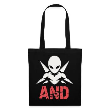 Alien Ninja Emblem - Stoffbeutel - Schwarz - Vorne