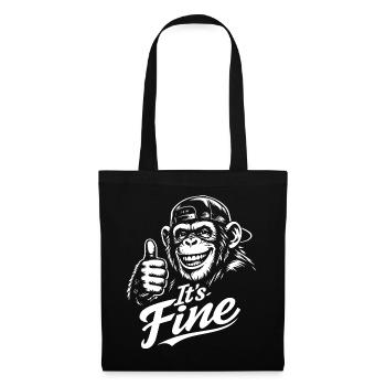 Happy Monkey Thumbs Up - Stoffbeutel - Schwarz - Vorne