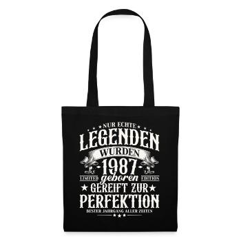 Cadeau d’anniversaire Born Legends du Vintage 1987 - Sac en tissu - noir - Devant
