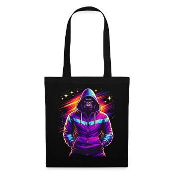 Neon Gorilla 80s Retro Style - Tote Bag - black - Front