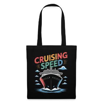Impression d’un navire de croisière de croisière rapide - Sac en tissu - noir - Devant