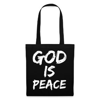 god is peace - Stoffbeutel - Schwarz - Vorne