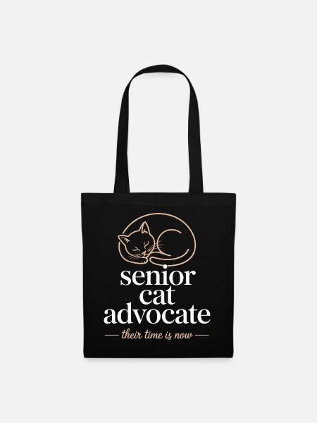 Senior-Katzenadvokat Tee - Stoffbeutel - Schwarz