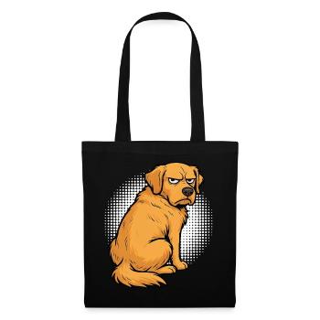 Golden Retriever Goldie Goldiebesitzer Goldies - Stoffbeutel - Schwarz - Vorne