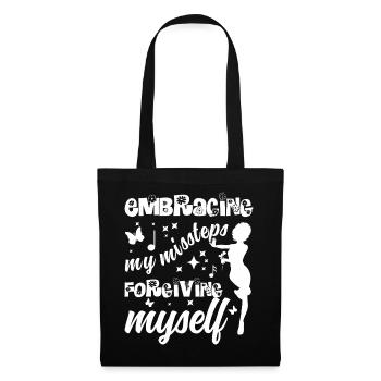 Accepter mes faux pas – me pardonner l’amour de soi - Sac en tissu - noir - Devant