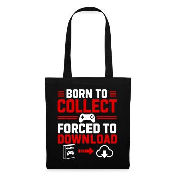 Né Pour Collectionner Gaming Gamer Geek - Sac en tissu - noir - Devant