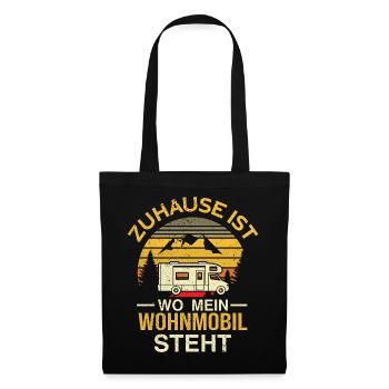 Camping Camper Zuhause Ist Wo Mein Wohnmobil Steht - Stoffbeutel - Schwarz - Vorne