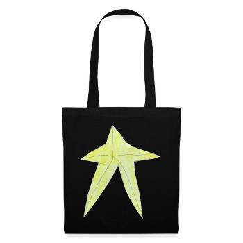 Dessin de l’étoile jaune - Sac en tissu - noir - Devant