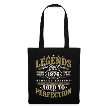 1976 Jahrgang Vintage Geburtstag Geschenk Retro - Stoffbeutel - Schwarz - Vorne