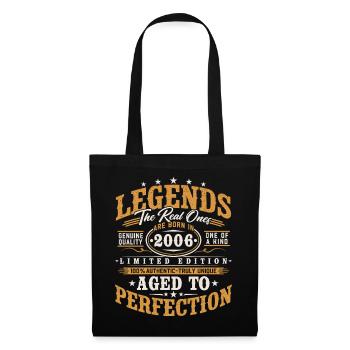2006 Jahrgang Vintage Geburtstag Geschenk Retro - Stoffbeutel - Schwarz - Vorne