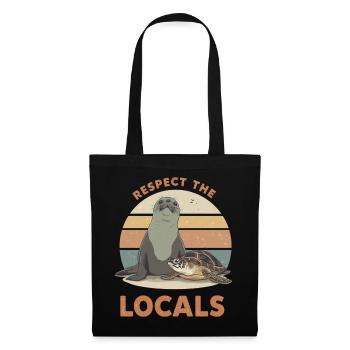 Respect The Locals Seal & Turtle - Tote Bag - black - Front