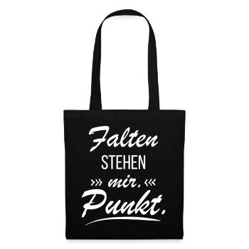 Falten stehen mir - Best Ager - Stoffbeutel - Schwarz - Vorne