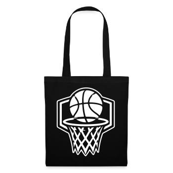 Basketball Korb Symbol - Stoffbeutel - Schwarz - Vorne