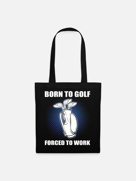 Born to Golf - Stoffbeutel - Schwarz