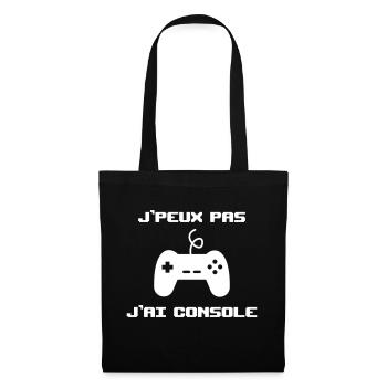 J'peux pas j'ai console - humour drôle citations - Sac en tissu - noir - Devant