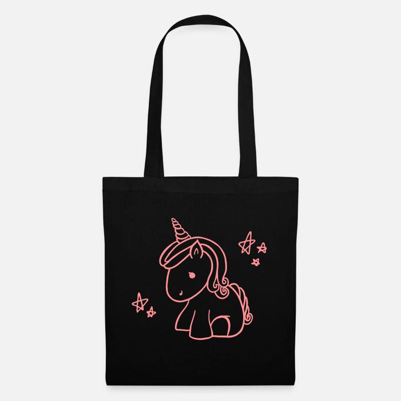 Einhorn - Stoffbeutel - Schwarz