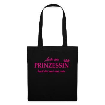 Prinzessin haut rein - Stoffbeutel - Schwarz - Vorne