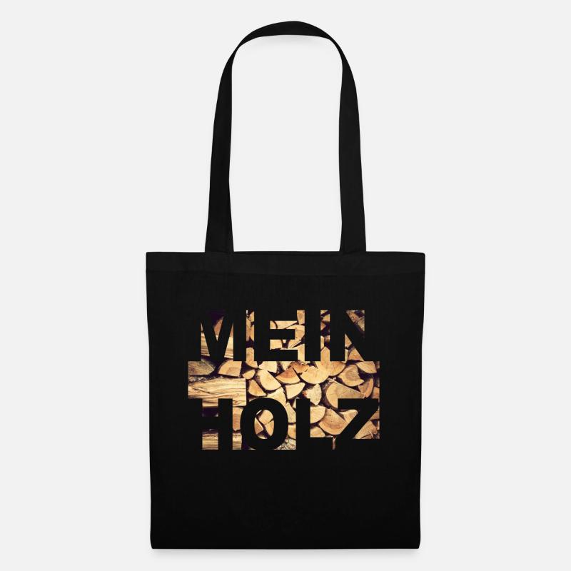 Mein Holz - Stoffbeutel - Schwarz