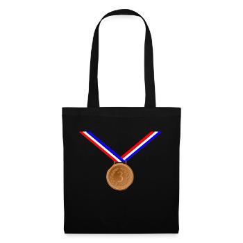 Médaille de bronze 3ème - Sac en tissu - noir - Devant
