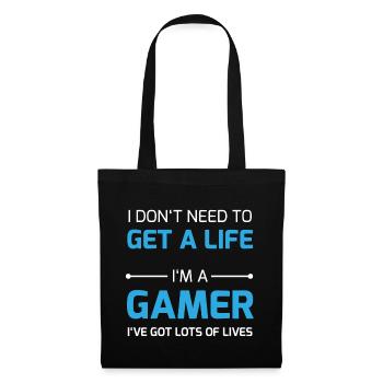 Gamer Vie / Respawn vie geek gamer ballot Plus - Sac en tissu - noir - Devant