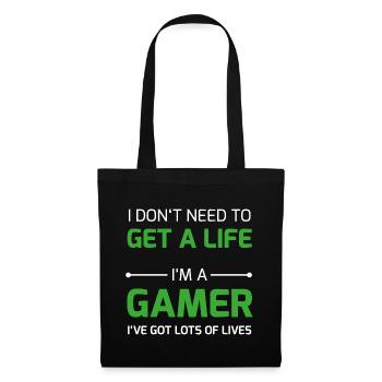 Gamer Vie / Respawn vie geek gamer ballot Plus - Sac en tissu - noir - Devant