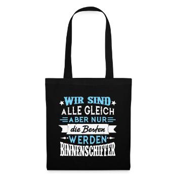 Aber nur die Besten werden BINNENSCHIFFER - Stoffbeutel - Schwarz - Vorne